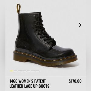 Dr. Martens Women’s Patent Leather Lace Up Boots